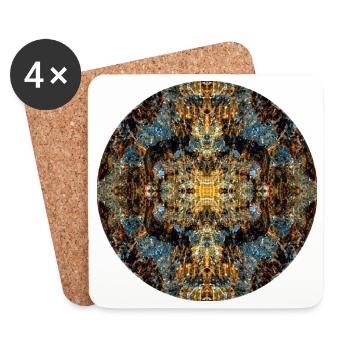 Nature Mandala Berchtesgaden - Sel - Galerie de guérison - Dessous de verre (lot de 4) - blanc - Devant