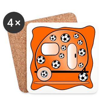 Holiday Camping - Football Football Player - Coasters (set of 4) - white - Front