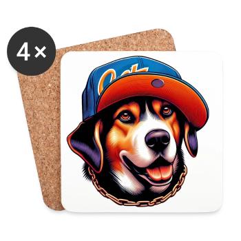Dog - Coasters (set of 4) - white - Front