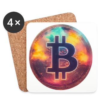 Spectacular Bitcoin - Coasters (set of 4) - white - Front