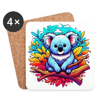Koala - Coasters (set of 4) - white - Front