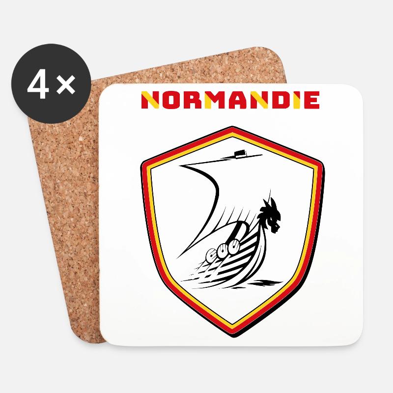 Normandie - Untersetzer (4er-Set) - Weiß