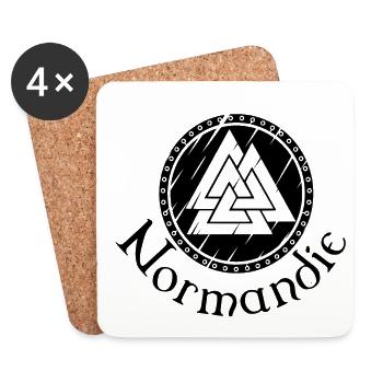Normandie - Dessous de verre (lot de 4) - blanc - Devant
