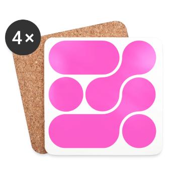 OCHOOO - Hard PInk - Coasters (set of 4) - white - Front