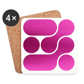 OCHOOO - ROSA - Untersetzer (4er-Set) - Weiß - Vorne
