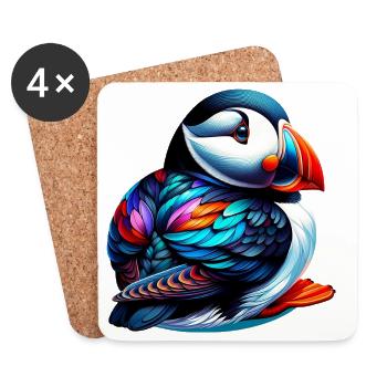 Puffin - Coasters (set of 4) - white - Front