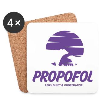 Propofol - Perfect Sleep Quality - Coasters (set of 4) - white - Front