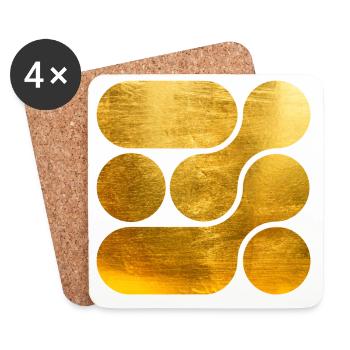 OCHOOO - GOLD - Untersetzer (4er-Set) - Weiß - Vorne