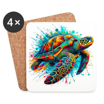 Turtle - Coasters (set of 4) - white - Front