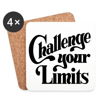 Challenge your Limits - Designed by KissingLetters - Untersetzer (4er-Set) - Weiß - Vorne