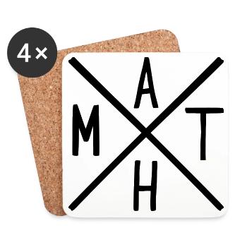 Mathe - Untersetzer (4er-Set) - Weiß - Vorne