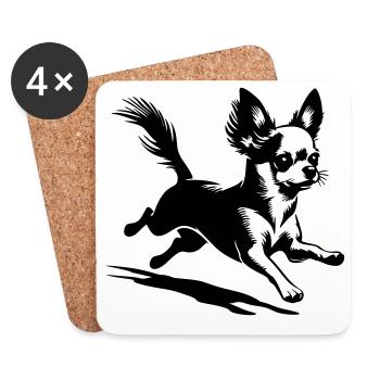 Chihuahua - Untersetzer (4er-Set) - Weiß - Vorne