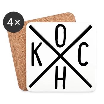 Koch - Untersetzer (4er-Set) - Weiß - Vorne