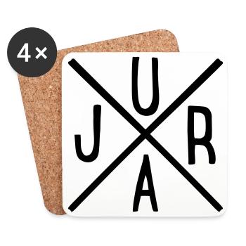 Jura - Untersetzer (4er-Set) - Weiß - Vorne