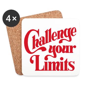 Challenge your Limits - Designed by KissingLetters - Untersetzer (4er-Set) - Weiß - Vorne