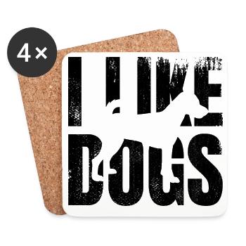 I like dogs - Coasters (set of 4) - white - Front