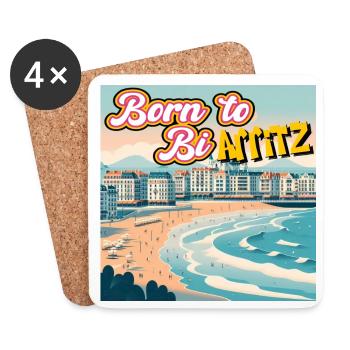 Born to be Arritz - Dessous de verre (lot de 4) - blanc - Devant