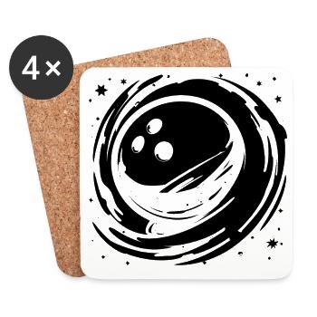 Bowling Graphics - Coasters (set of 4) - white - Front