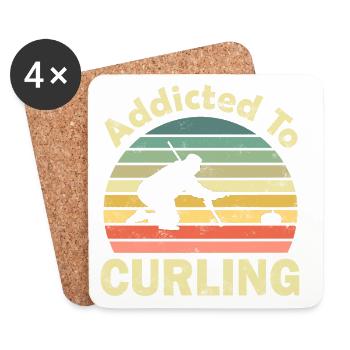 Curling - Dessous de verre (lot de 4) - blanc - Devant