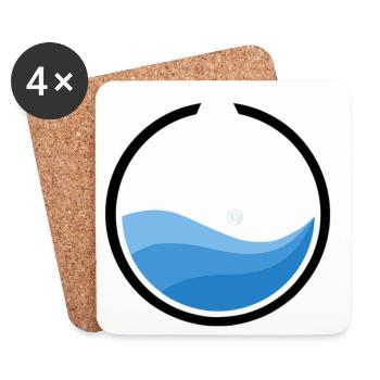 Surfwave II (blackwhite) - Untersetzer (4er-Set) - Weiß - Vorne