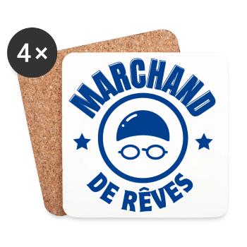 swimming, swimming, swimmer - Coasters (set of 4) - white - Front