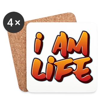 I am life zen attitude - Coasters (set of 4) - white - Front