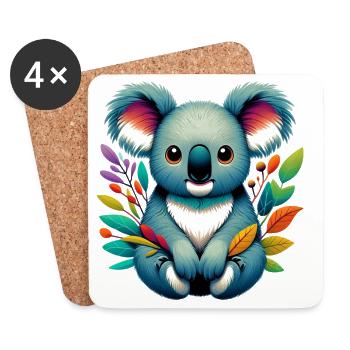 Koala - Untersetzer (4er-Set) - Weiß - Vorne