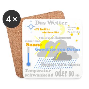 Stimmungsvoller Wetter- und Naturmotiv - Untersetzer (4er-Set) - Weiß - Vorne