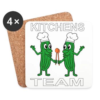 Cuisiner Cuisiner - Dessous de verre (lot de 4) - blanc - Devant
