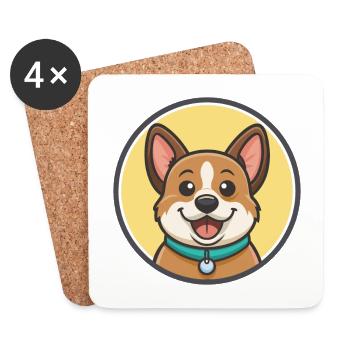 Ca Me Mallorqui Dog Breed Cartoon Kawaii Clipart - Coasters (set of 4) - white - Front