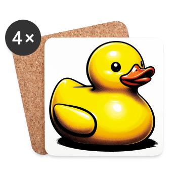 Entenküken Ente Ente Ente Ente - Untersetzer (4er-Set) - Weiß - Vorne