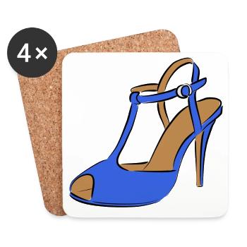 Schuh Mode - Untersetzer (4er-Set) - Weiß - Vorne