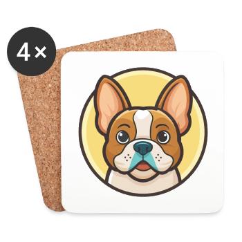 Grand Anglo Français Blanc Et Orange Chien Race Pet - Dessous de verre (lot de 4) - blanc - Devant