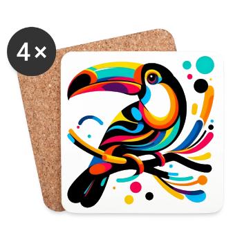 Toucan - Coasters (set of 4) - white - Front