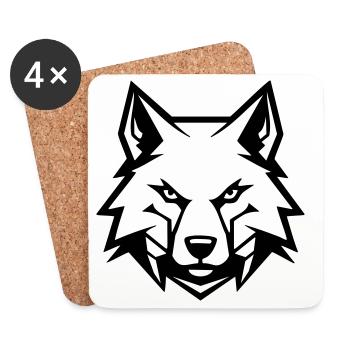 Bad Wolf - Coasters (set of 4) - white - Front