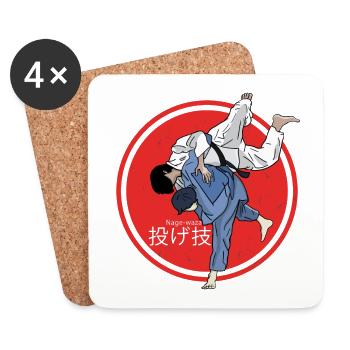 Nage-waza Judoka Fighters Martial Arts Judo - Coasters (set of 4) - white - Front