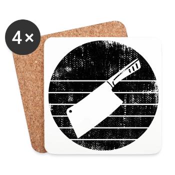 Cleaver Sketch - Coasters (set of 4) - white - Front