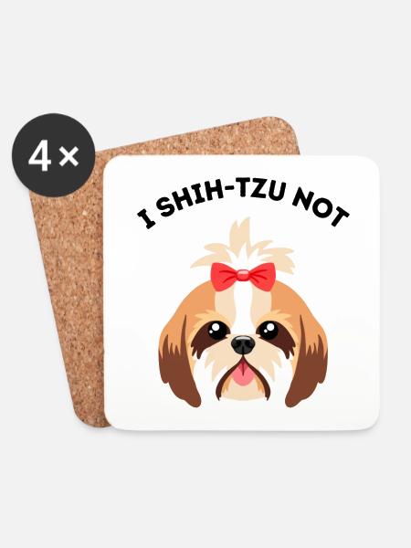 I shih-tzu not - Untersetzer (4er-Set) - Weiß
