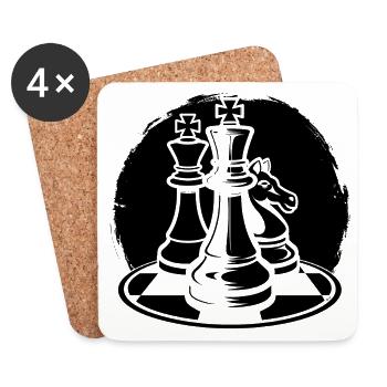 Chess pieces - Coasters (set of 4) - white - Front