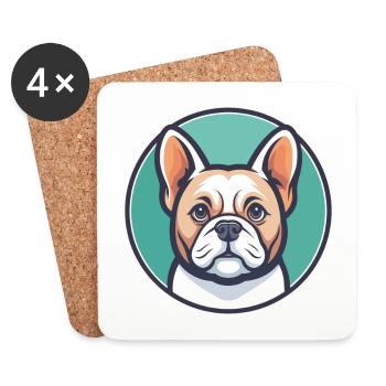 Grand Anglo Français Blanc Et Orange Chien Race Pet - Dessous de verre (lot de 4) - blanc - Devant