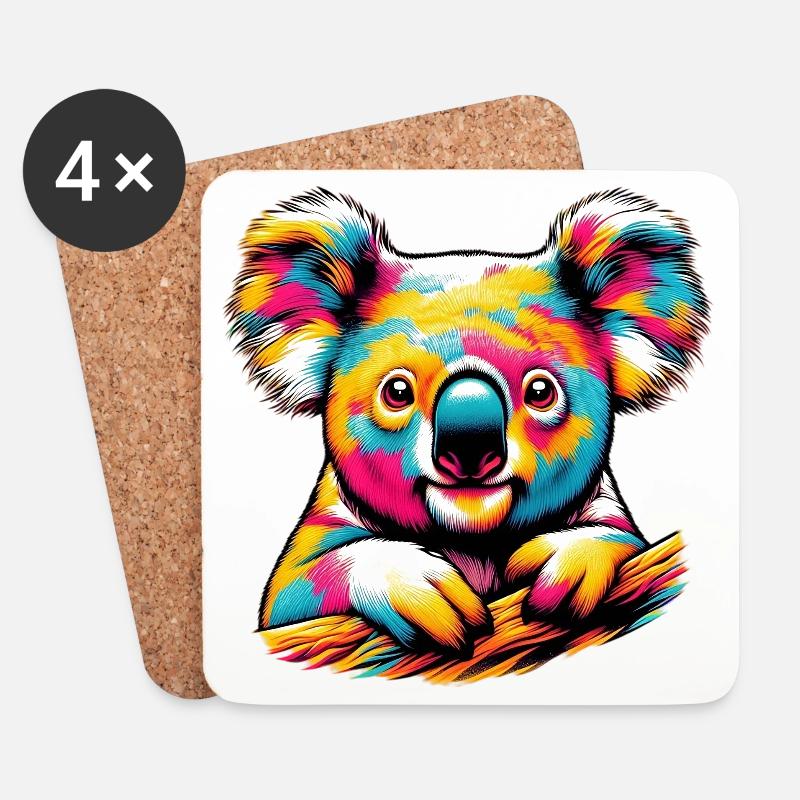 Koala - Untersetzer (4er-Set) - Weiß