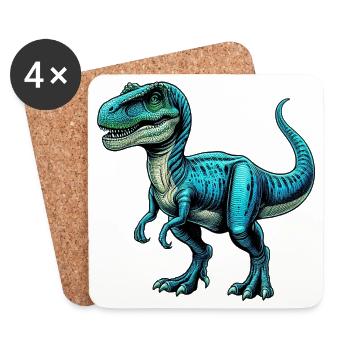 Dinosaur - Coasters (set of 4) - white - Front