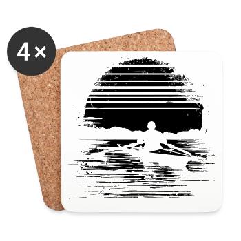 Rowing Graphics - Coasters (set of 4) - white - Front