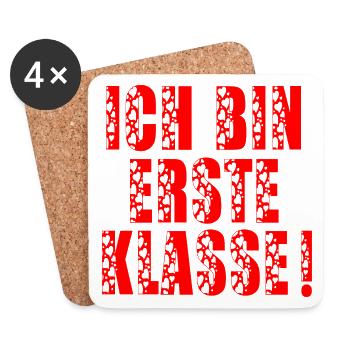 EINSCHULUNG - ICH BIN ERSTE KLASSE - Untersetzer (4er-Set) - Weiß - Vorne