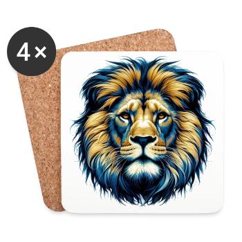 Lion - Coasters (set of 4) - white - Front