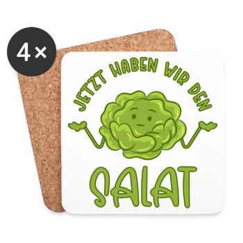 Now we have the salad - Coasters (set of 4) - white - Front