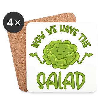 Now we have the salad - Coasters (set of 4) - white - Front