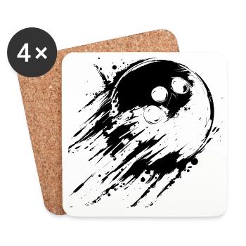 Bowling - Dessous de verre (lot de 4) - blanc - Devant