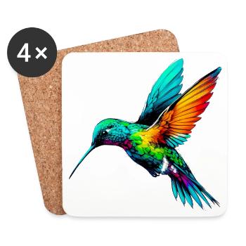 Kolibri - Untersetzer (4er-Set) - Weiß - Vorne