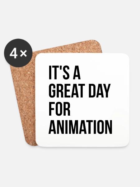 Animation Animation Animation - Untersetzer (4er-Set) - Weiß